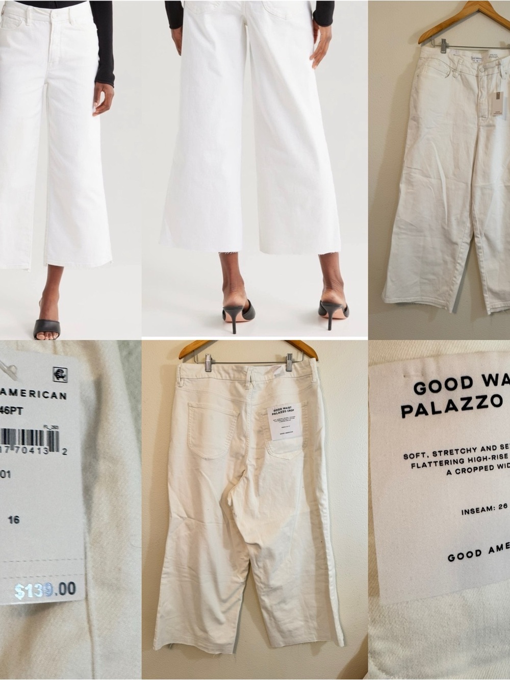 Good American Good Morning ain’t Palazzo White Jeans - Picture 8 of 8